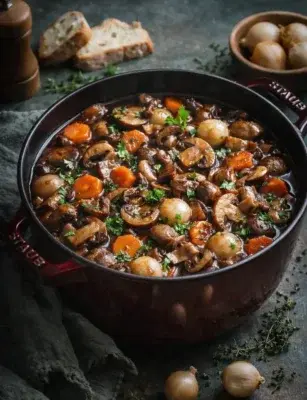 Mushroom Bourguignon recipe