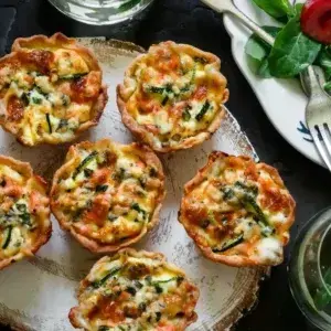 Mini Quiches Salmon Courgettes recipe