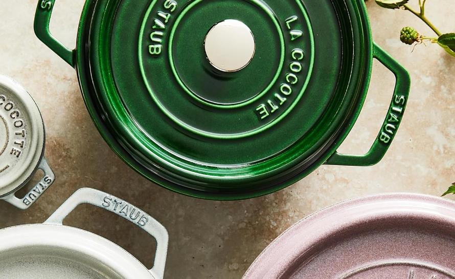 enamel cast iron pots and pans