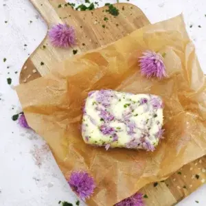 Chive Blossom Butter recipe