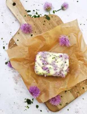 Chive Blossom Butter recipe