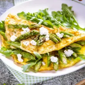 Asparagus Omelette with Goat Cheese recipe