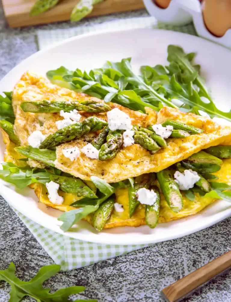 Asparagus Omelette with Goat Cheese recipe