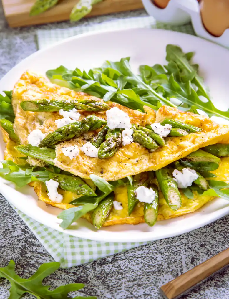 Asparagus Omelette with Goat Cheese recipe