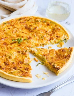 Leek tart lardons recipe